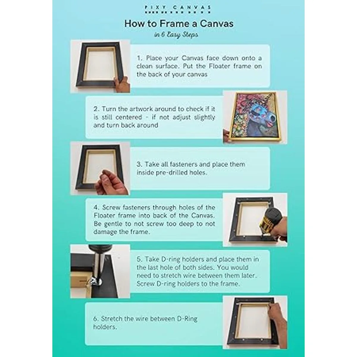 Marcos flotantes para pinturas en lienzo paneles y_5