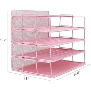 LUCYCAZ Bandeja de papel organizador de escritorio_2