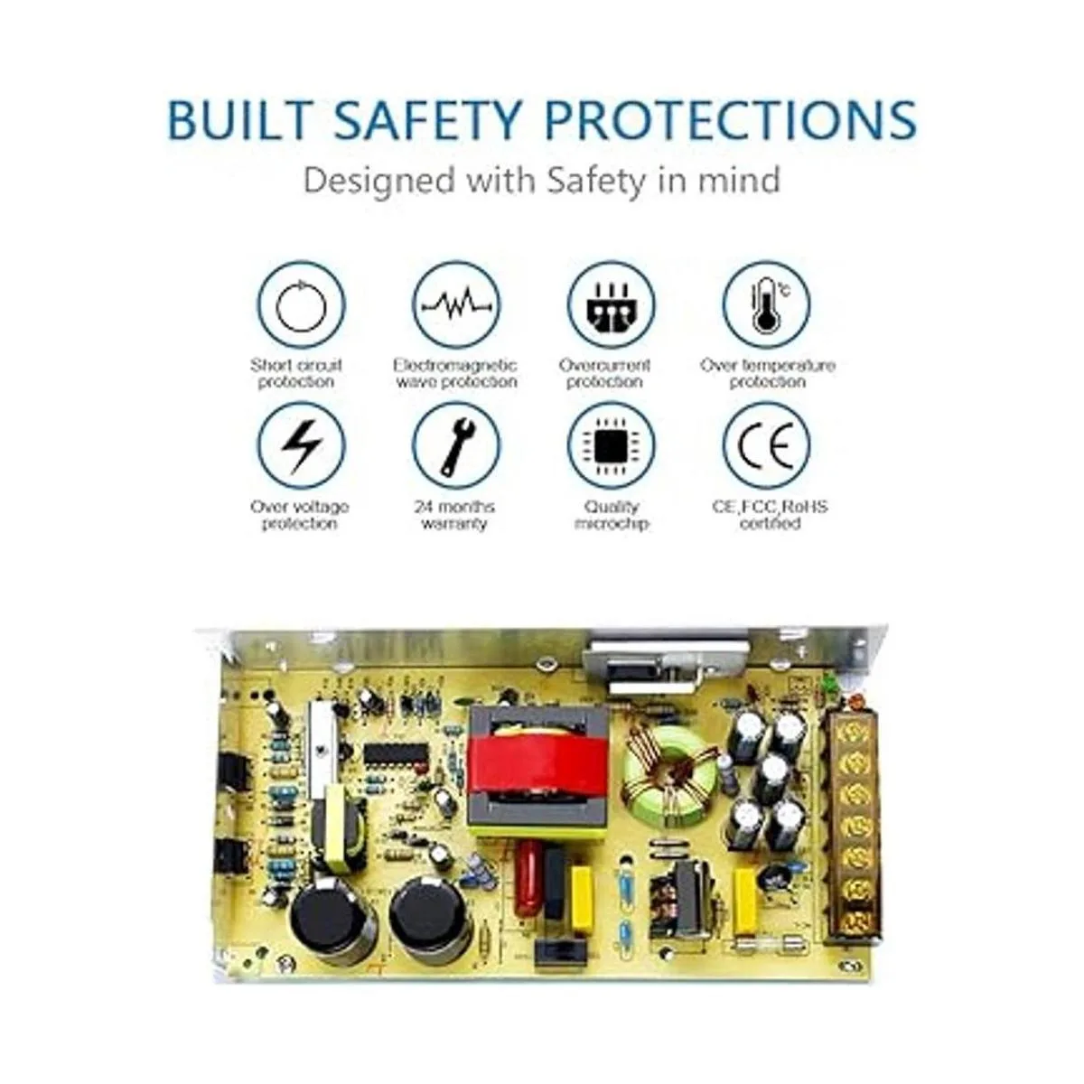 SHNITPWR 12 V 15 A 180 W Adaptador de fuente de_3