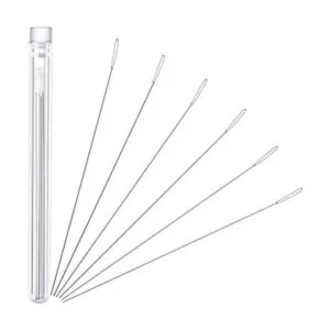 Chuangdi Agujas de cuentas de acero inoxidable agujas