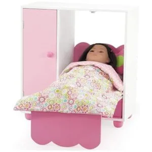 Emily Rose Muebles de muñeca de 18 pulgadas cama de