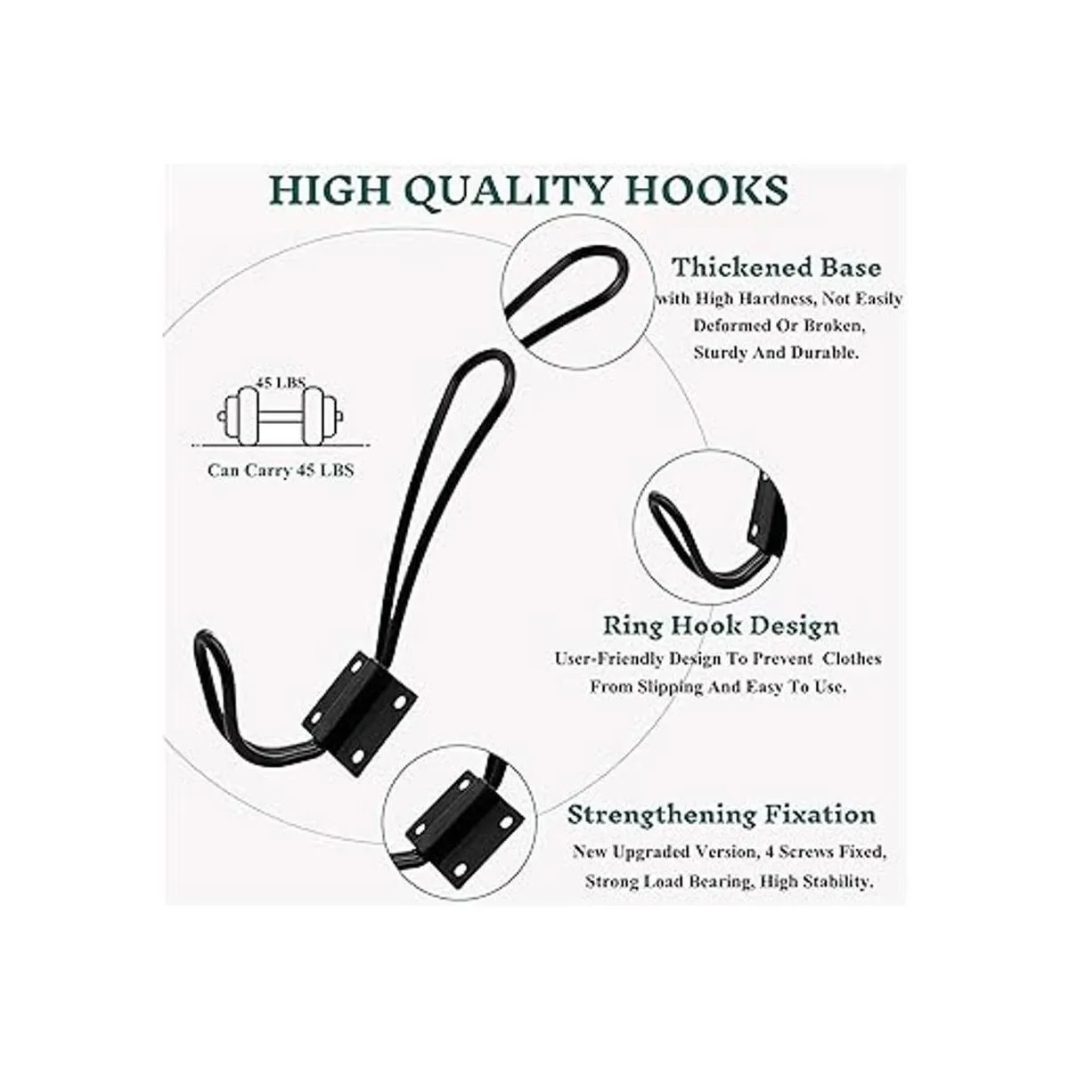 Ganchos rústicos de entrada paquete de 12 ganchos de_3