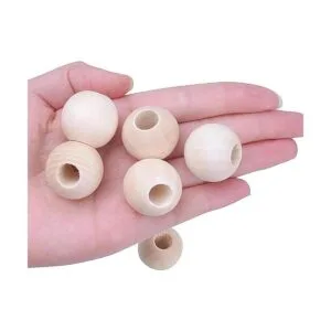 Jdesun 50 cuentas de madera cuentas sueltas de madera