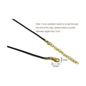 Sovenny 50 piezas 0.059 in negro encerado collar cordón