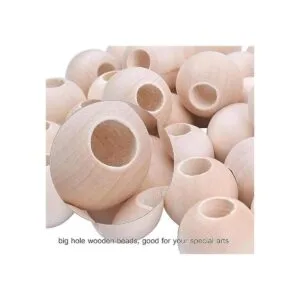 Jdesun 50 cuentas de madera cuentas sueltas de madera