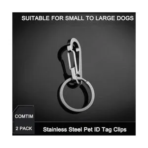 Comtim Paquete de 2 clips para placa de perro clips_6