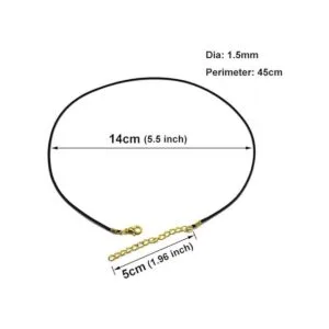 Sovenny 50 piezas 0.059 in negro encerado collar cordón