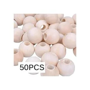 Jdesun 50 cuentas de madera cuentas sueltas de madera