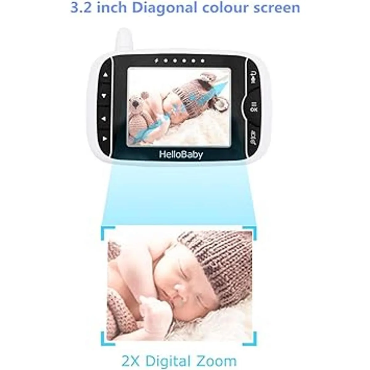 Monitor de bebé con cámara de zoom panel remoto y_4