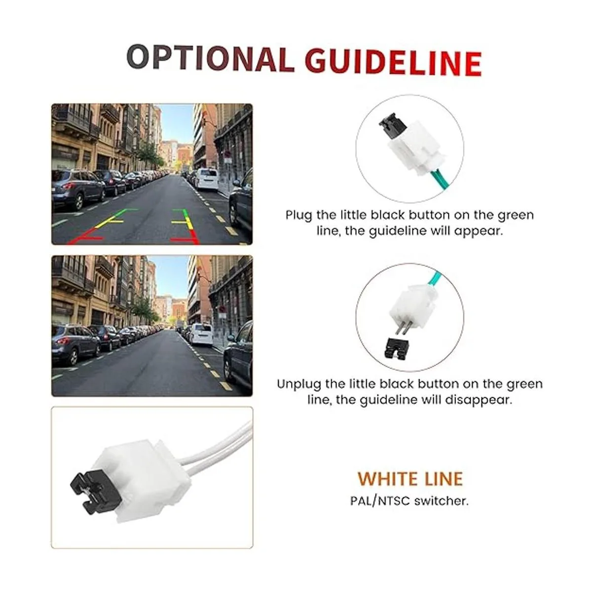 EWAY Cámara de respaldo con mango de portón trasero para_4