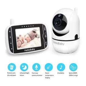Monitor de bebé con cámara de zoom panel remoto y_2