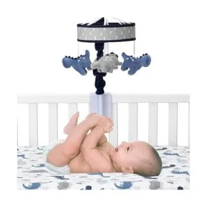 Lambs Ivy Baby Dino Juguete musical de dinosaurio azul_3