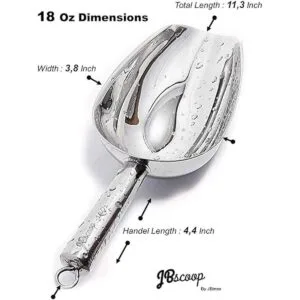 JBscoop Cuchara de hielo grande de acero inoxidable de