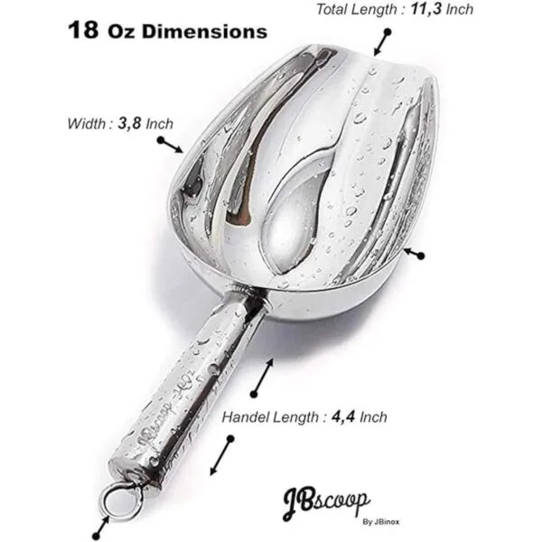 JBscoop Cuchara de hielo grande de acero inoxidable de
