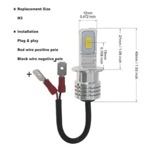 DODOFUN H3 Juego de 2 bombillas LED antiniebla_2