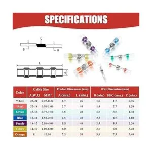 Camtek 200 conectores de cable de sellado de soldadura_2