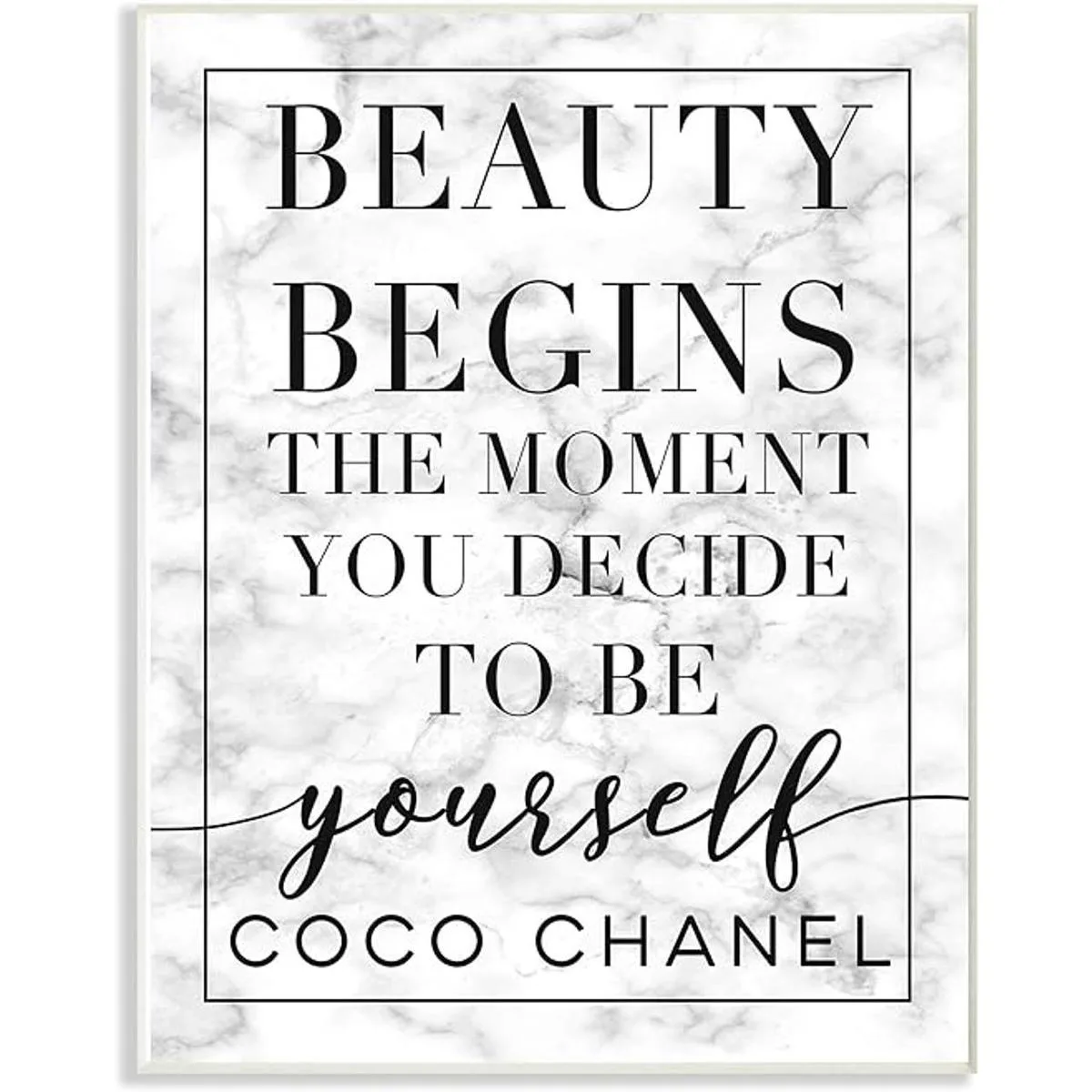 Stupell Industries Beauty Begins Once You Decide ser tú_1