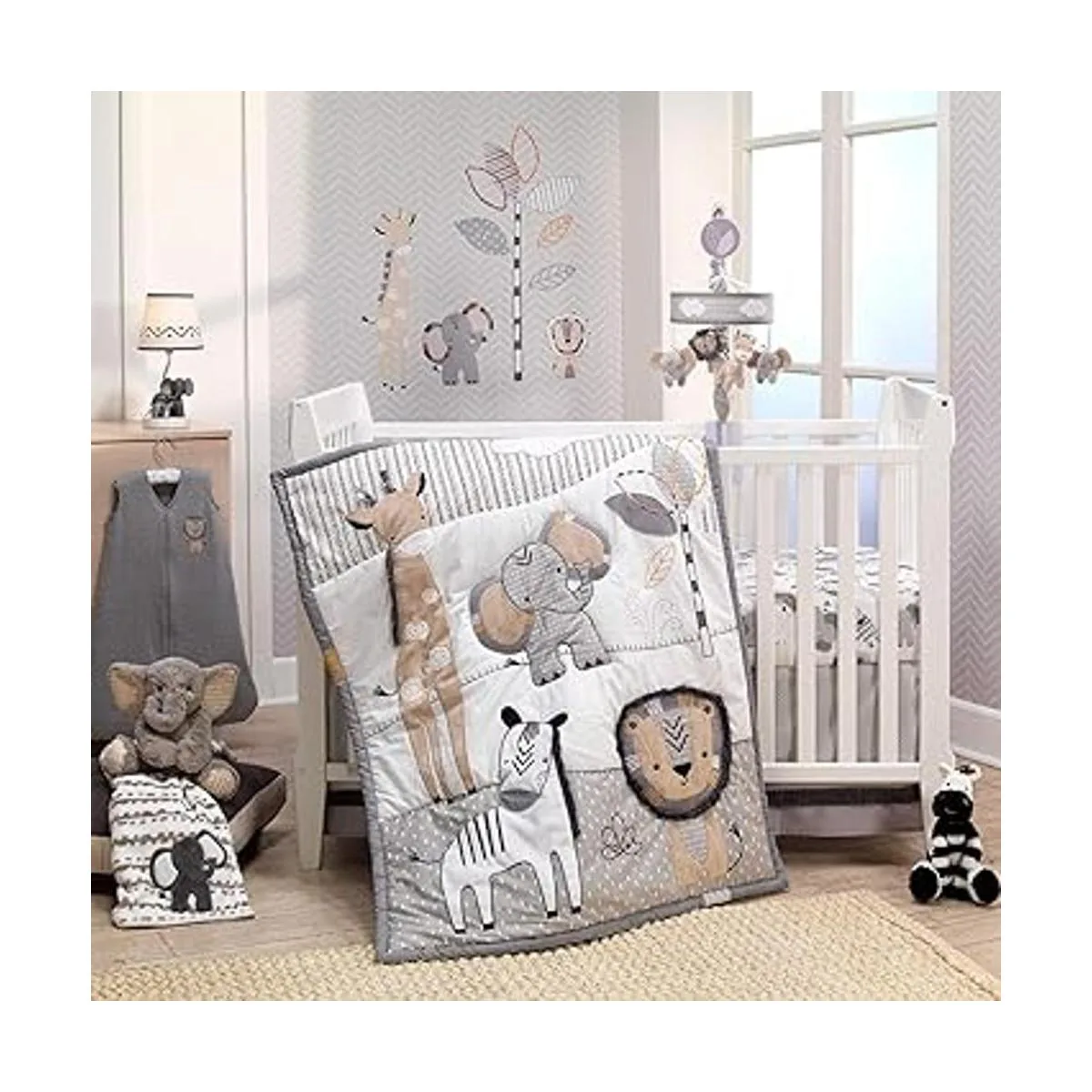 Lambs Ivy Peluche de elefante de peluche gris Jungle_4