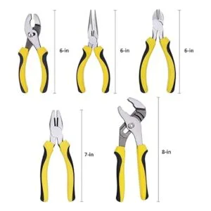 TOPLINE Juego de alicates de 5 piezas juego de
