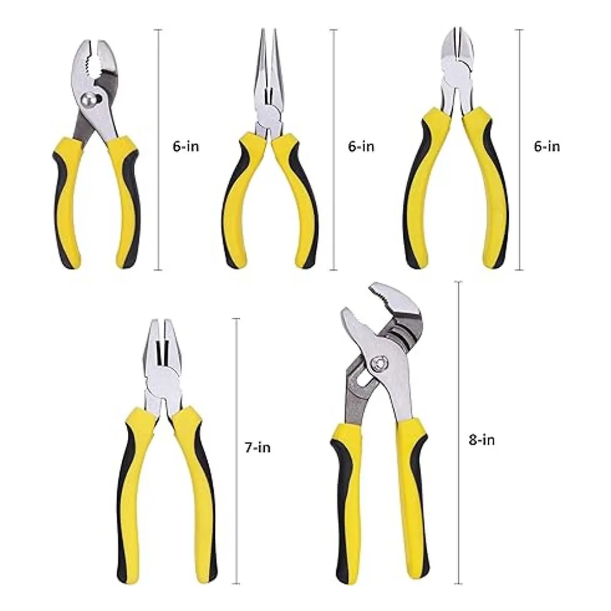 TOPLINE Juego de alicates de 5 piezas juego de