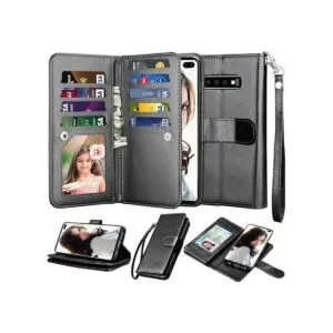 Njjex Funda tipo cartera para Galaxy S10 Plus funda para_1