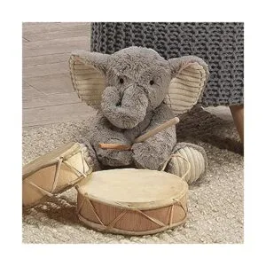Lambs Ivy Peluche de elefante de peluche gris Jungle_3