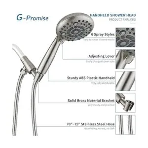 GPromise Alcachofa de ducha de mano de alta presión 6_2
