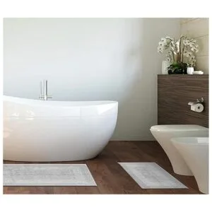 Juego de 2 alfombrillas de baño de algodón reversibles_4