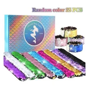 KUUQA 16 pulseras mágicas de lentejuelas de la sirena de 2