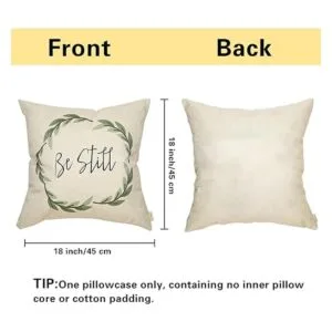 Fahrendom Rustic Be Still Funda de cojín decorativa con