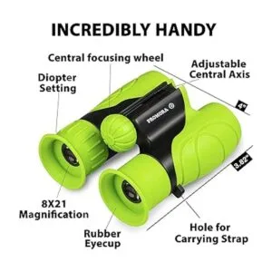 Promora Binoculares para niños juego con lupa y brújula_5