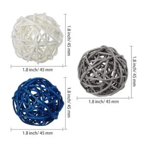 15 bolas de ratán con relleno de jarrón decorativas para