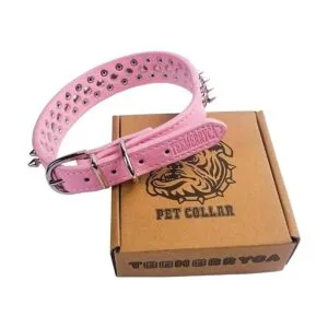 Teemerryca Collares para perro ajustables de piel de_2