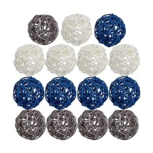 15 bolas de ratán con relleno de jarrón decorativas para