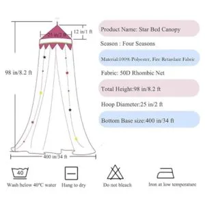 Nattey Comfort Blue Star Mosquitera de encaje