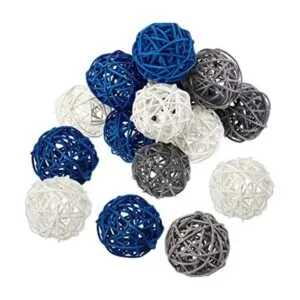 15 bolas de ratán con relleno de jarrón decorativas para