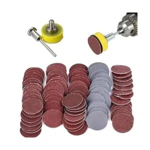 Saiper 100 discos de lija de 0.984 in con vástago de 18