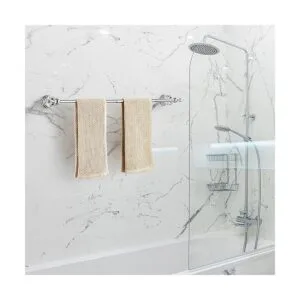 BATHSIR Toallero cromado toallero de cristal para baño