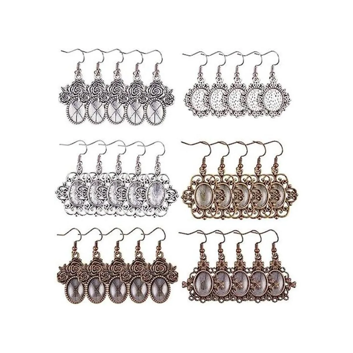 PH PandaHall 36 piezas de 3 estilos de pendientes con_1