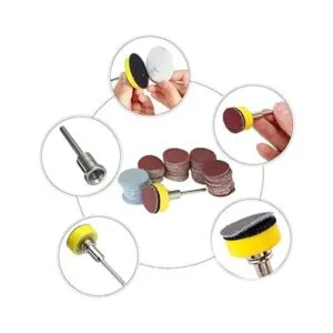 Saiper 100 discos de lija de 0.984 in con vástago de 18