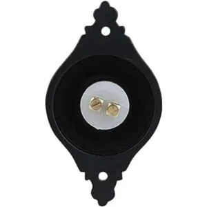 Timbre de timbre de hierro con cable botón vintage en_4