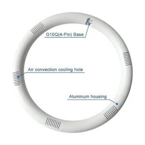 Bombilla circular LED T9 luz de techo circular LED de 12_4