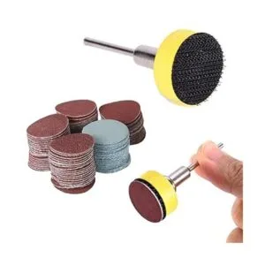 Saiper 100 discos de lija de 0.984 in con vástago de 18