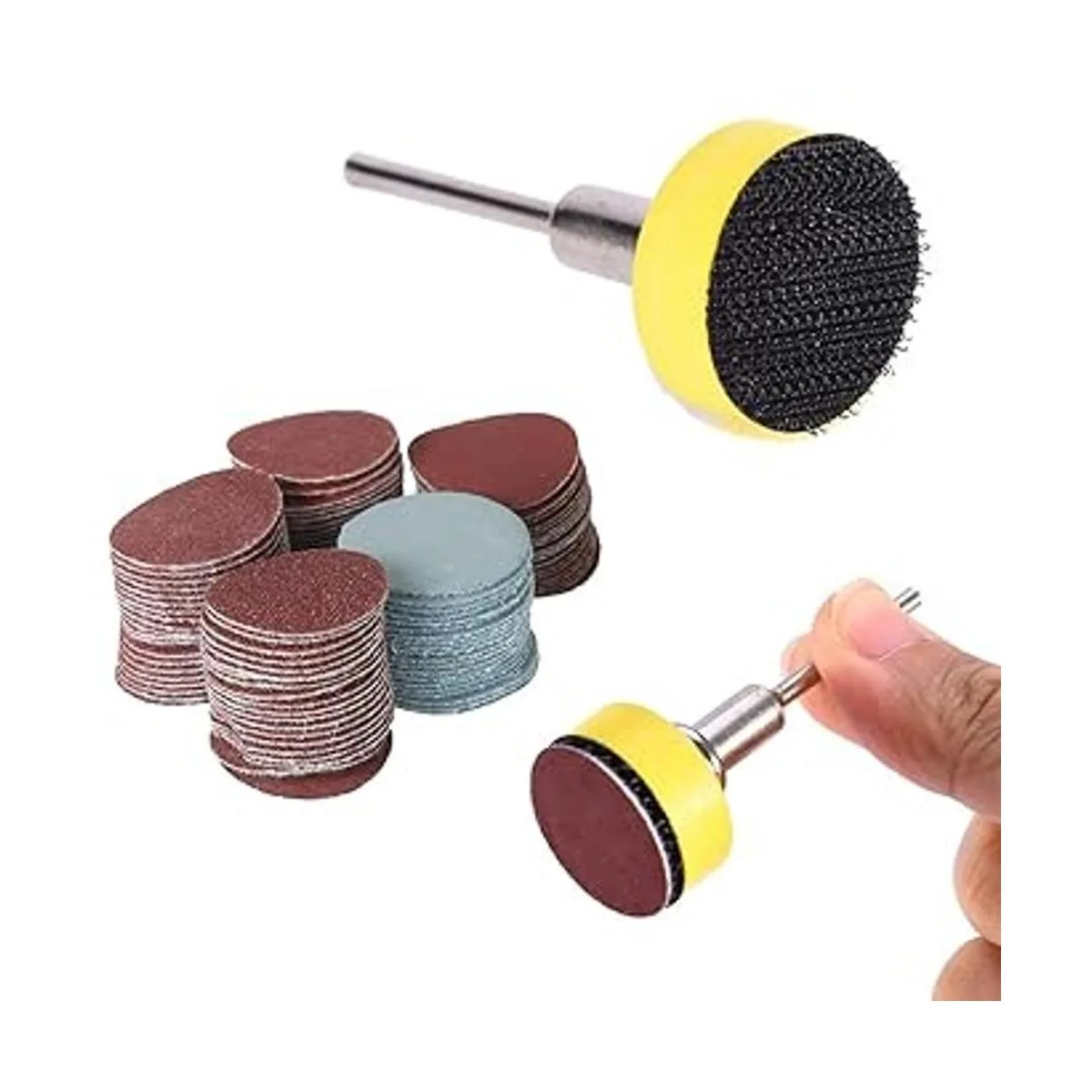 Saiper 100 discos de lija de 0.984 in con vástago de 18