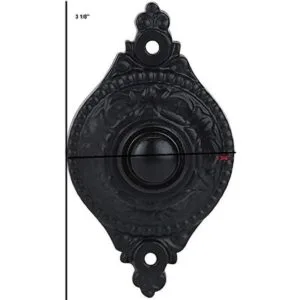 Timbre de timbre de hierro con cable botón vintage en_6