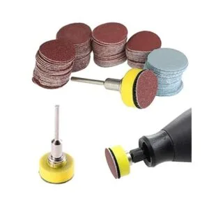 Saiper 100 discos de lija de 0.984 in con vástago de 18