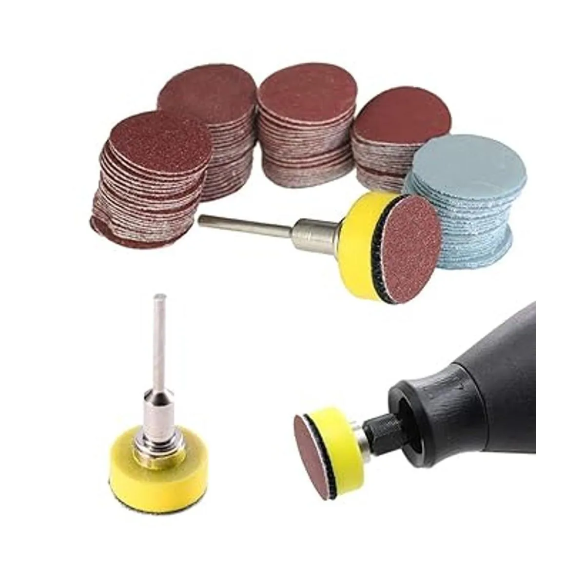 Saiper 100 discos de lija de 0.984 in con vástago de 18