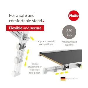 Hailo TP1 Plataforma de escalera Rieles y pies_3
