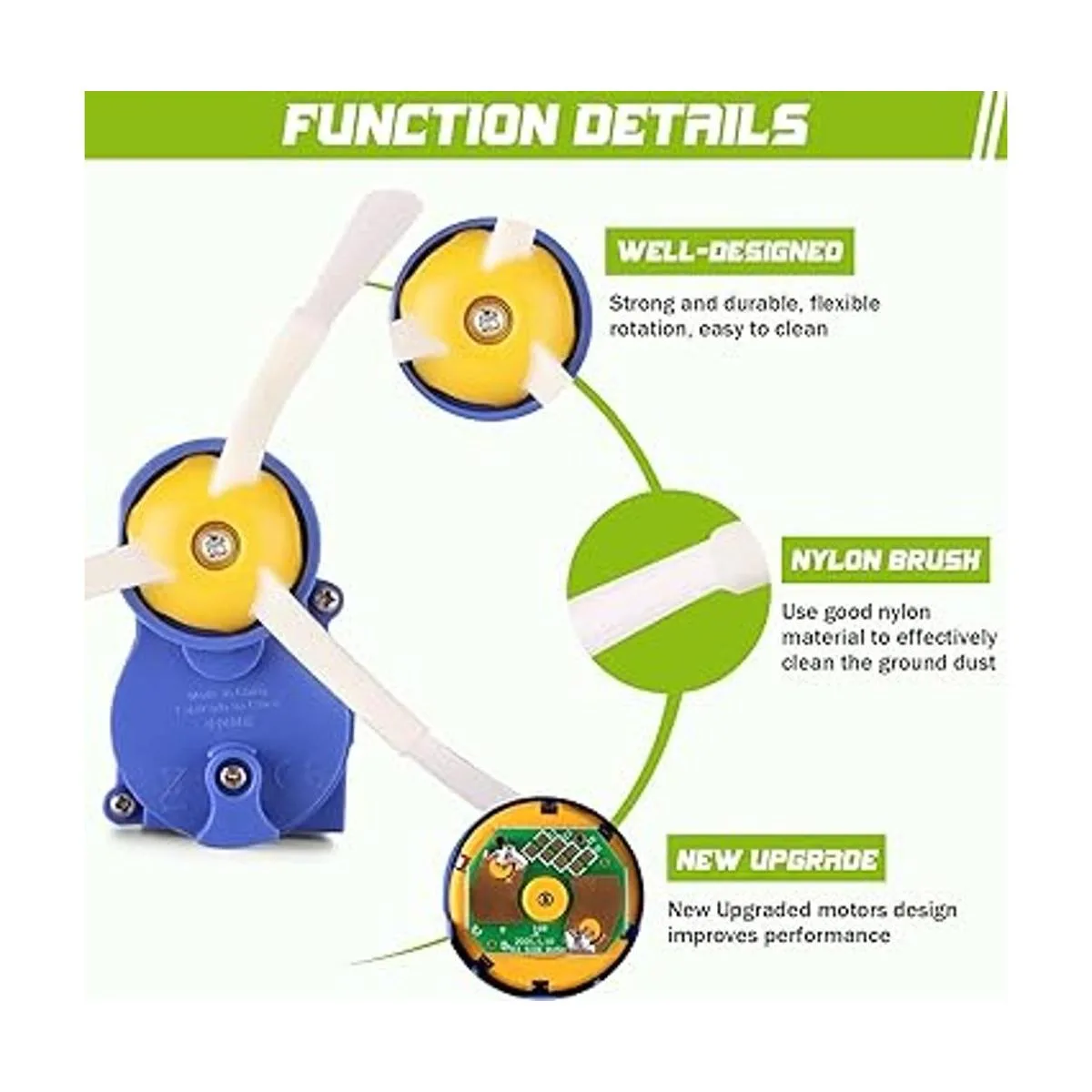 Módulo de motor de cepillo lateral para aspiradora iRobot