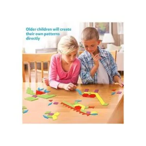 Coogam Juego de 130 bloques de patrón de madera_4